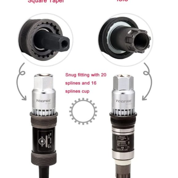 TURBOOST Bottom Bracket Removal Tool, Crankset Socket Removing Tool, Compatible - Picture 2 of 3